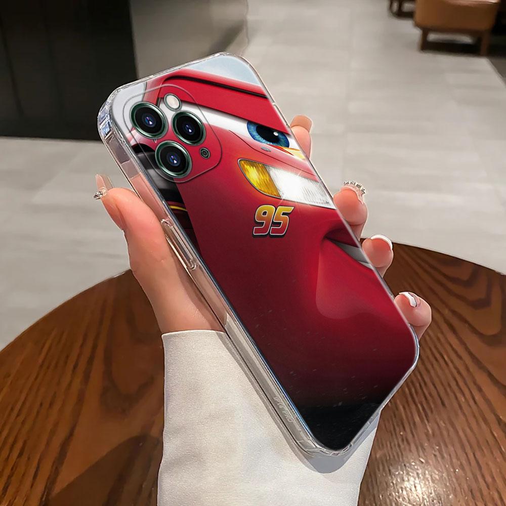 Cartoon 95 Lightning McQueen Cars Phone Case For iPhone 17 Pro Max 17E 11 12 13 14 15 16 Pro Max Plus 17 Air 16E 7 XS Soft Cover