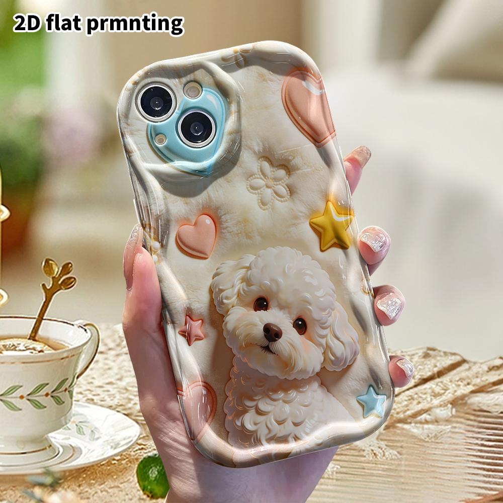 Phone Case: 2D Flat, Fits iPhone 12 Pro, 13, 14, 15, 16, 17, 18, Phone Decoration, Creamy Curly, Perfect Holiday Gift for Christmas and Halloween
