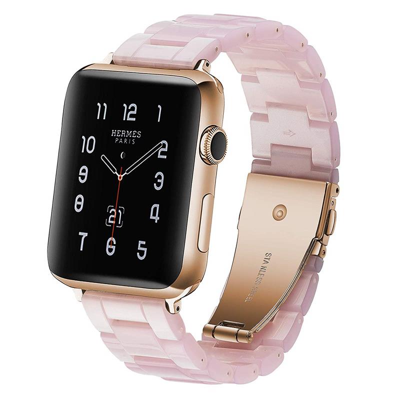Resin Strap for Apple Watch Band 44mm 40mm 42mm 40mm Accessoreis Luxury Watchband Belt Bracelet iWatch Series 3 4 5 Se 6 Band