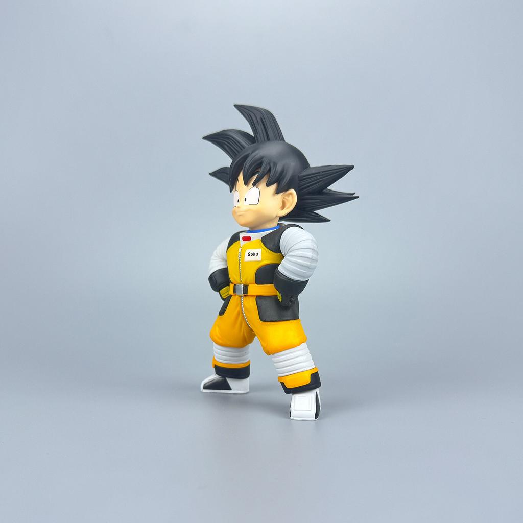 Dragon Ball Anime Figure PVC Q Version Spacesuit Goku Krillin Collectible Model Desktop Ornament For Anime Fans Trendy Toy Gift