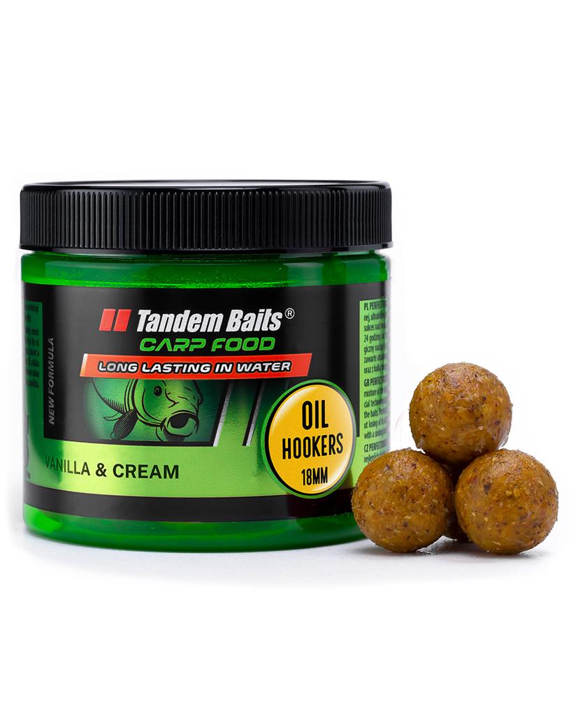 Carp food oil hookers - kulki haczykowe 18mm/120g wanilia & śmietanka