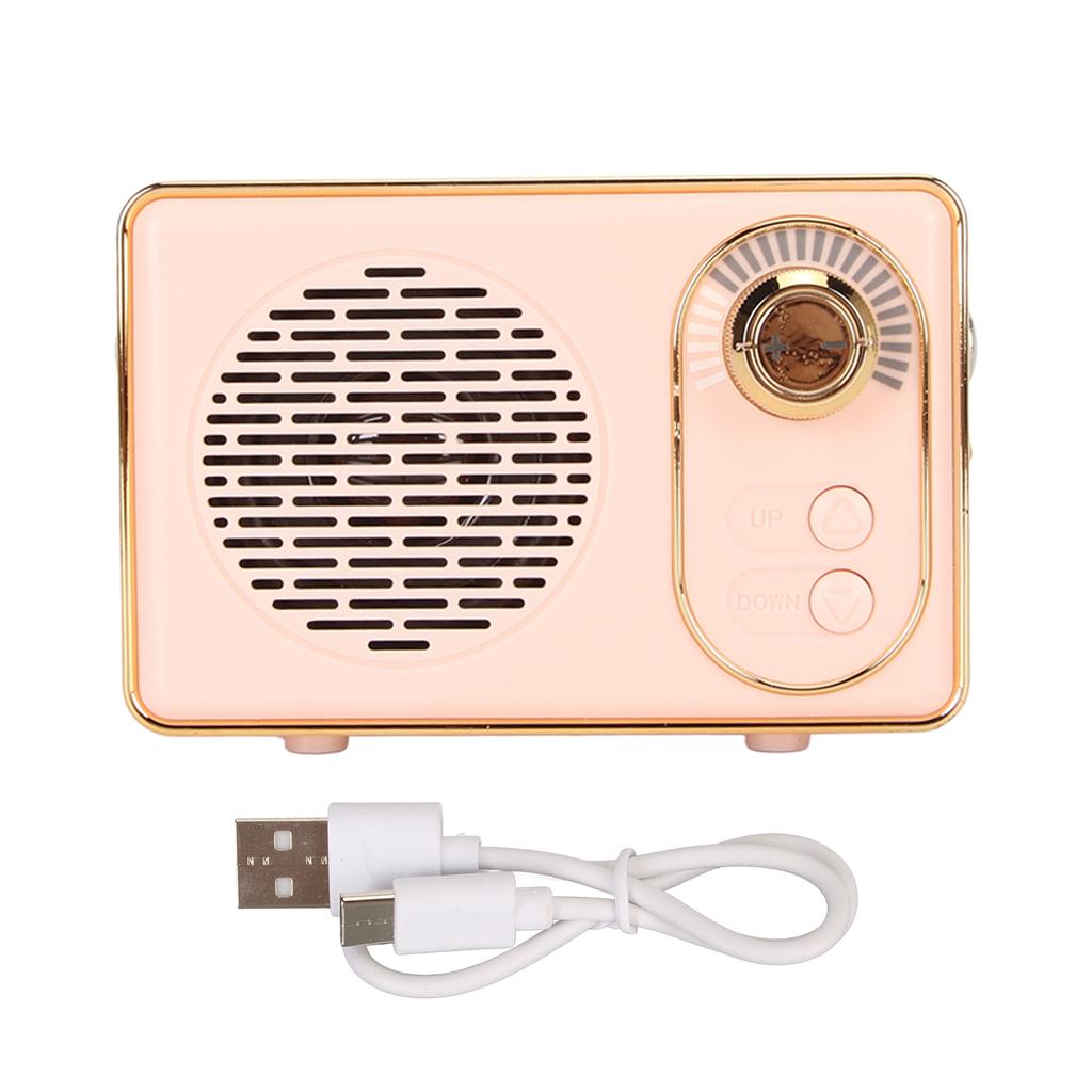 Retro Bluetooth 5.0 Speaker Vintage Mini Bluetooth Speaker Memory Card AUX USB Rechargeable MP3
