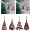 4pcs Christmas Tree Pendants Xmas Tree Hanging Ornaments Car Decoration Pendant Christmas Party Kids Toys Gift Navidad