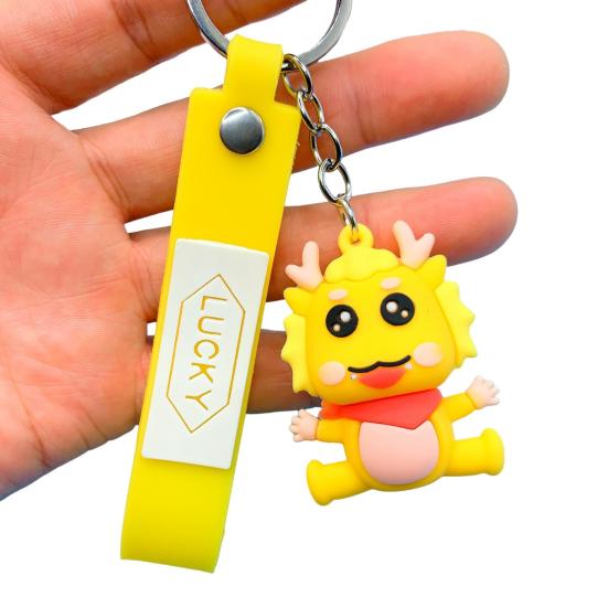 

Подвеска с пряжкой в ​​виде ключа дракона, уникальный мультяшный дракон, креативный, стильный, милый дизайн, брелок для сумок, подарков жёлтый