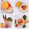 Cotton Mesh Storage Bag with Drawstring Breathable Hollow Design Extends Freshness Reusable Eco-Friendly Supermarket Travel Bag