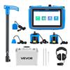 Pipe Water Leak Detector with 4 Sensors, 1Hz-10000Hz, LCD Touchscreen Underground Plumbing Leakage Detection Locator with 3 Listening Rods