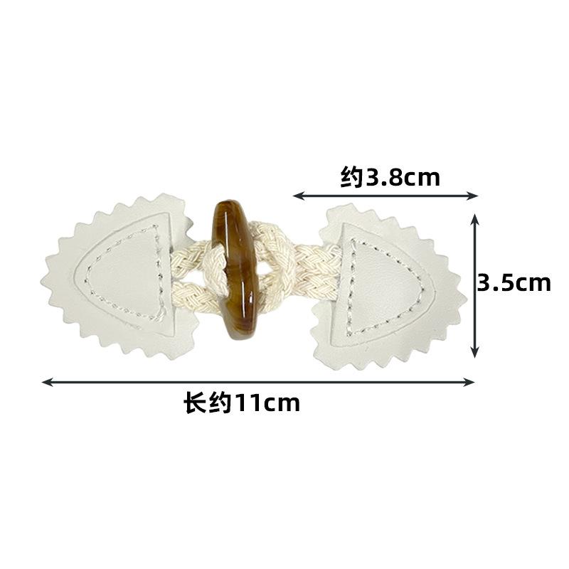 4Pairs Rope Leather Pair Button for Sewing Supplies Coat Sweater Cardigan Belt Buckle Handwork Clothing Decoration