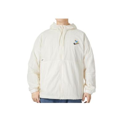 Nike Logo Print Casual Loose Sports Hooded Jacket Men Tops White FQ6999-110