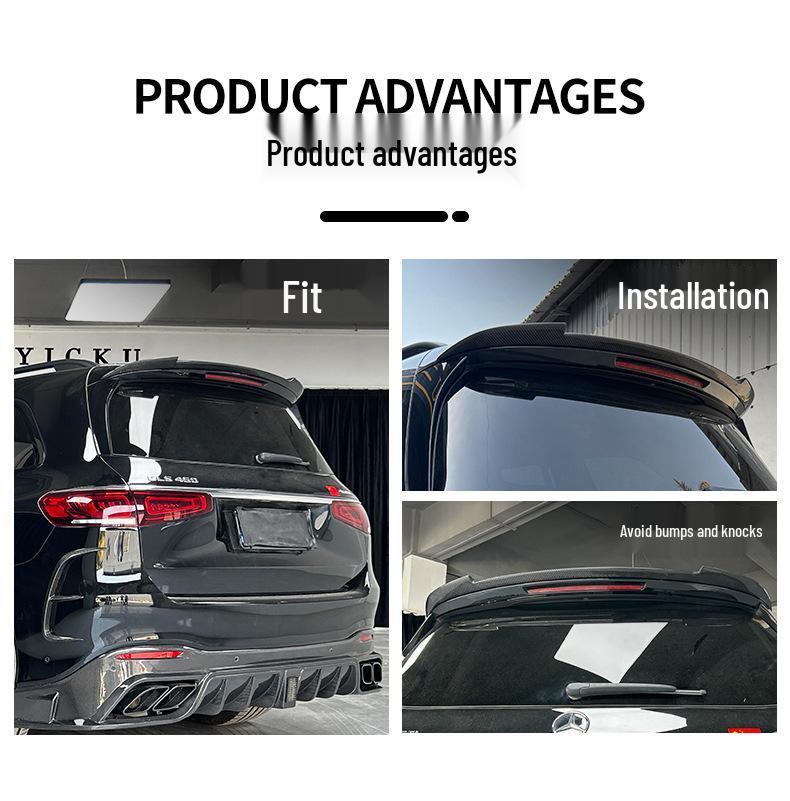 MS Style Carbon Fiber Roof Spoiler & Rear Diffuser for Mercedes GLS 2020-2025 Model