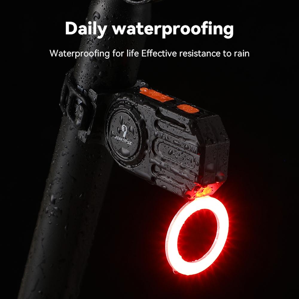 JOHORSE Bike Taillight USB Rechargeable Rear Light Cycle Warning Light Support Multiple Lighting