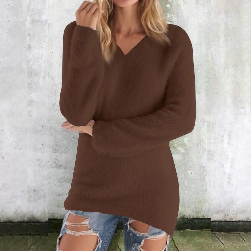 Women's Casual Fashion Long Sleeve Button-Down Pullover Top