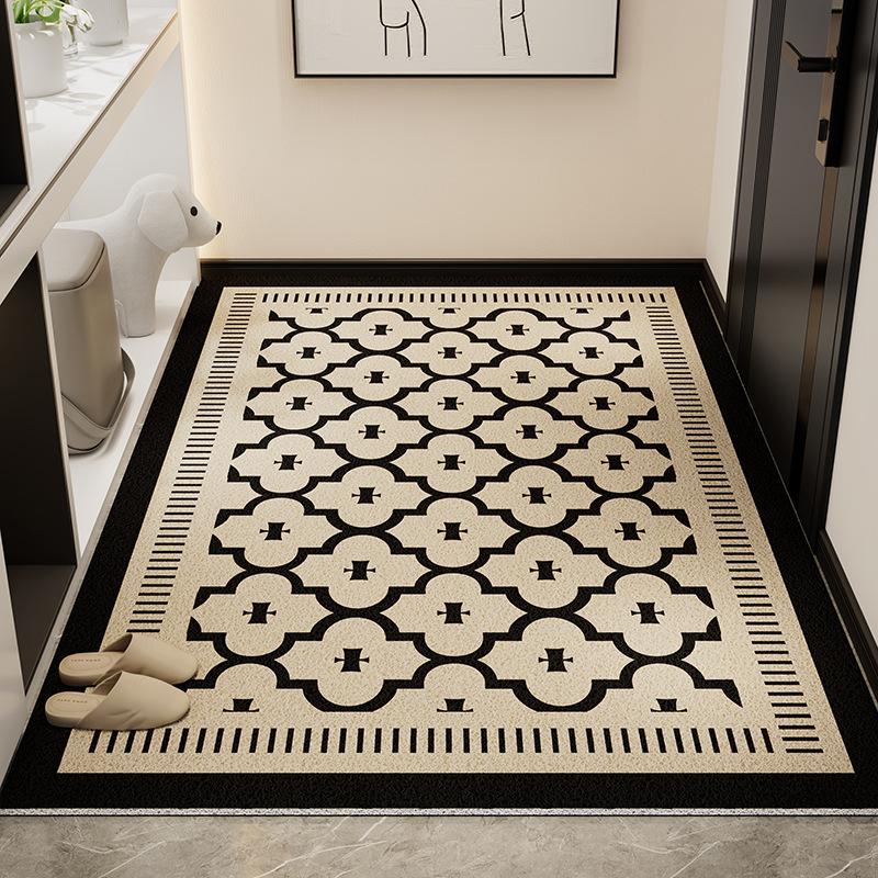 Light Luxury High-End Door Floor Mat, Dirt-Resistant, Wear-Resistant And Non-Slip Mat, Household Tailor-Able Mud Scraping Soil Silk Ring Floor Mat
