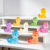 8Pcs Mini Dinosaur Figures, Glow In The Dark Miniature Chinese Mythical Creature Statue, Tiny Resin Animals Ornaments for Fairy Garden,