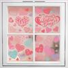 Bow Flower Rose Glass Electrostatic Film PVC Love Heart Window Decals  Glass Mirror