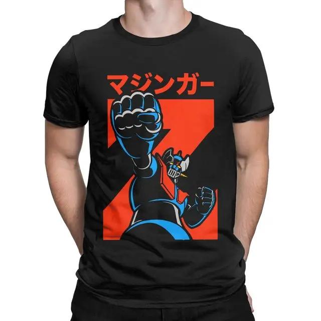 3D Mazinger Z Cartoon Printed T-shirt Robot Anime Men's Round Neck Top Summer Fashion Casual Short Sleeve Hoodie