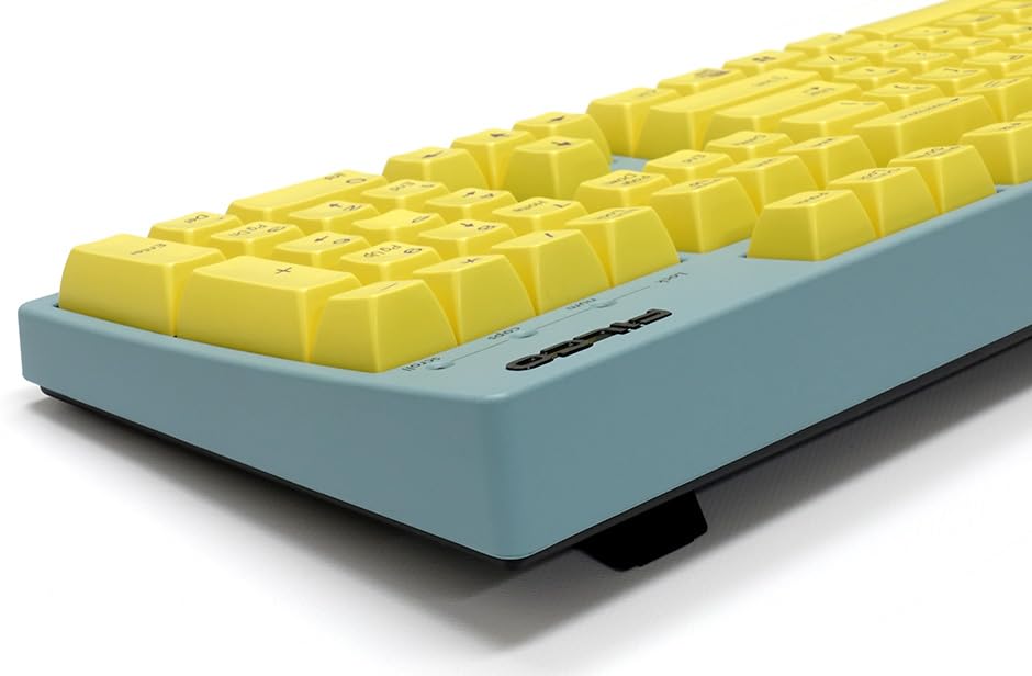 Majestouch 2SS CHERRY MX Speed Silver Axis Full Size 104 Keys English Layout US ASCII Molded Custom Keycap Yellow Two-Color