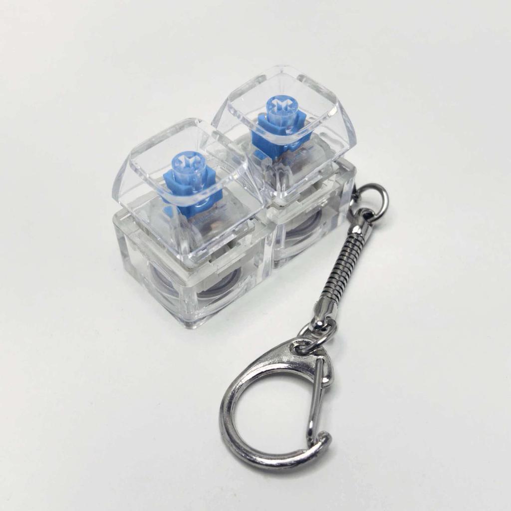 Cross-Border High-Clarity PC Mechanical Switch Tester Keychain - 3.4-Key Squeeze Fun Decompression Pendant