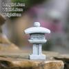 Vintage Zen Miniature Sand Stone Tower Pavilion Ornaments Lantern Figurines Japanese Garden Bonsai Rockery Lanscaping Home Decor