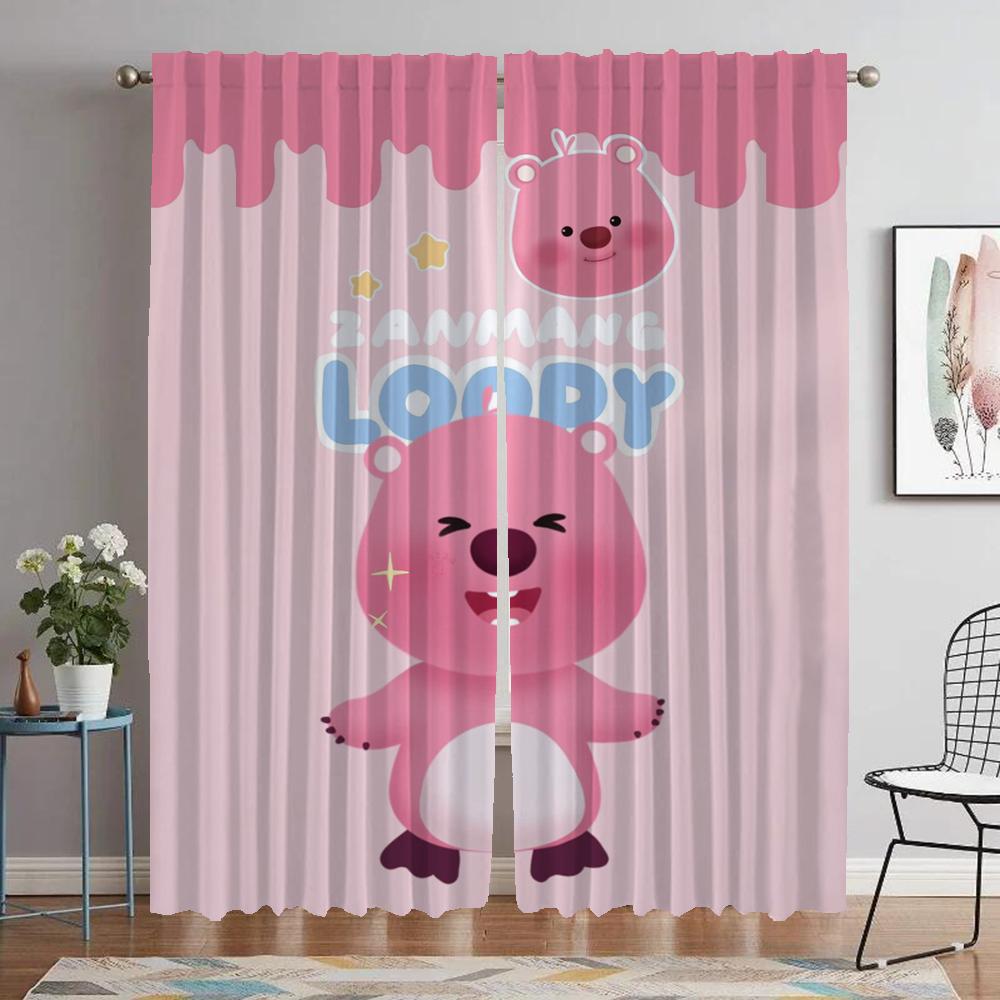 Kitchen Curtains 2 Pieces Pororo Halloween Decoration Home Interior Curtains for Living Room Curtain Tulle for Bedroom Shades