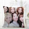 Casual Daily Kpop Girl Group Fans Gift NNMIXX Cushion Cover Daily Washable Linen Pillowcase Soft  for Sofa Bed Home Room Decor