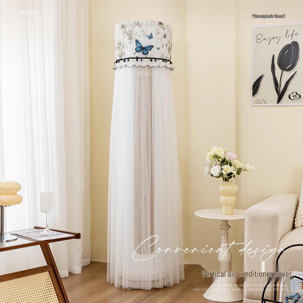 Cylindrical Vertical Air Conditioner Windshield – Anti-Direct Blow, No-Removal, Dust Cover Sleeve.