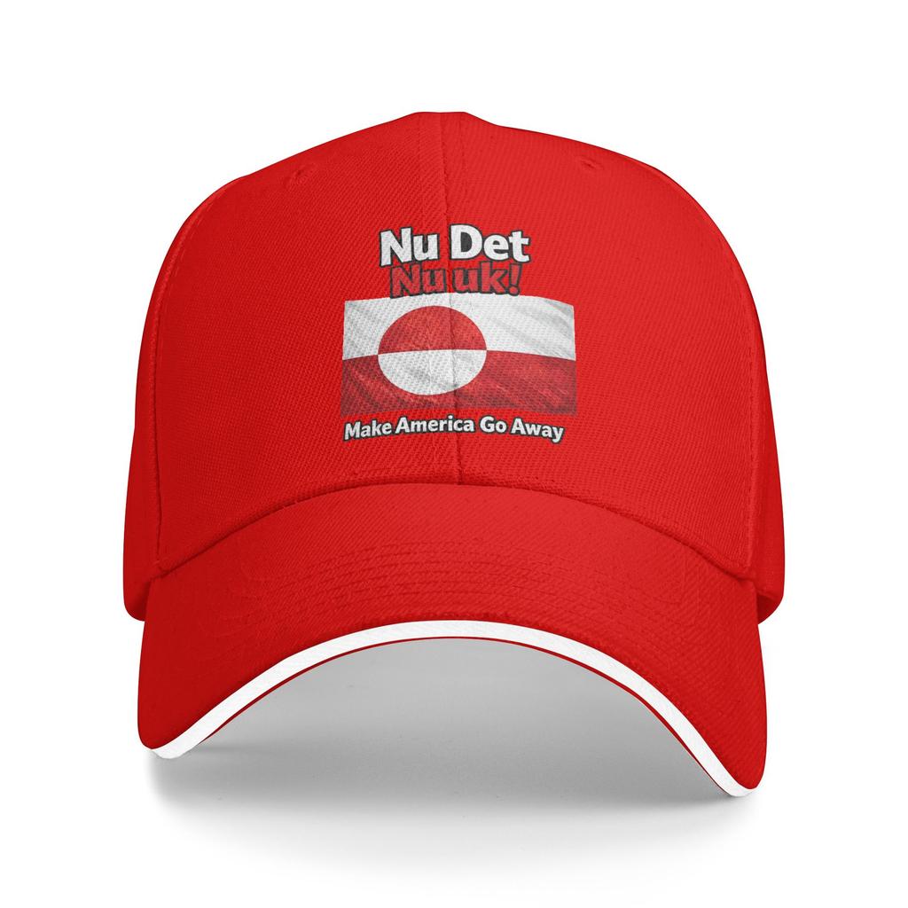 Berretto da Baseball Nu Det Nu uk! Make America Go Away Bandiera della Groenlandia Stuff Cappellini da Baseball Cappello Classico da Esterno Regolabile Cappellino Parasole