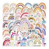 Rainbow Stickers for Laptop Computer(60Pcs),Gift for Teens Kids Girl,Aesthetic Trendy Positive Stickers Waterproof Stickers for Water Bottle