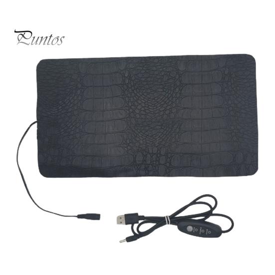 Pet Heating Mat 3 Gears Temperature Adjustment Rectangle Anti-scratch Climbing Cushion Warming Pad Electric Faux Leather Warm Reptile Accessories