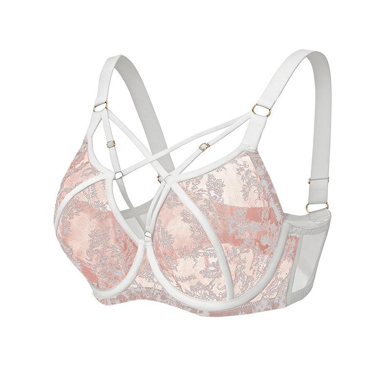 Plus Size Women Full Cup Breathable Bra Anti Sagging Push Up For Large Bust