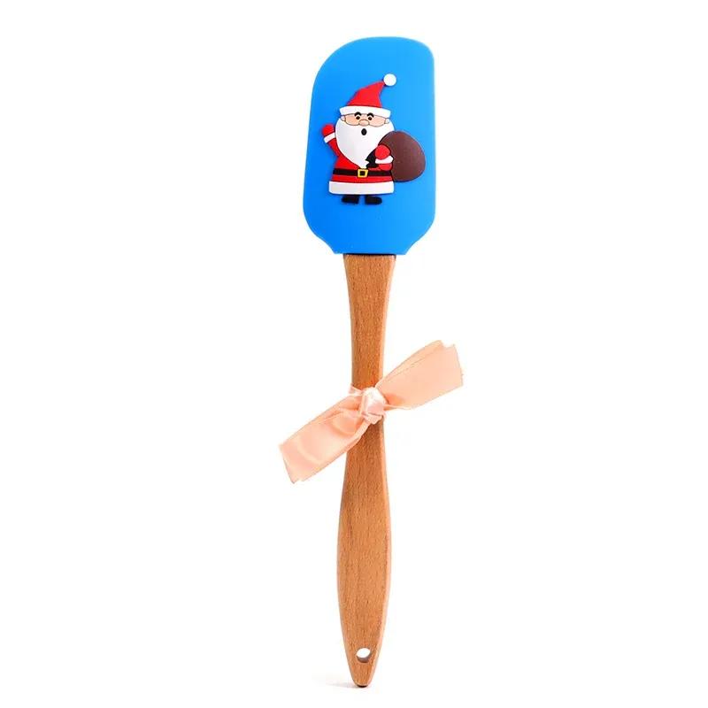 

NEW Christmas Cake Decorating Spatula, Silicone Spatulas - Great for Christmas Decorating, Gifts and Baking Santa
