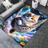 Office Carpet Soft & Comfortable Sofa Rug for Under Chairs, Protection Mat with Cute Kitten