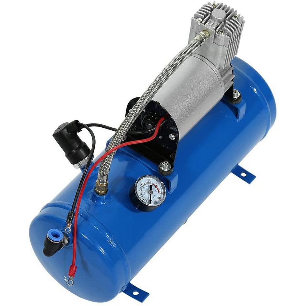 Reifenfüllpumpe Druckpumpe 150psi 12V Luftkompressor mit 6 Liter Reifenfüllpumpe für Lufthorn Zug LKW Wohnmobil Reifen