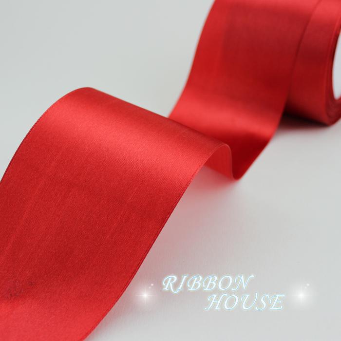 (25 Yards/Rolle) 3" (75 mm) Rotes Dekorationsband Einzelgesicht Satinband Geschenk Weihnachtsband Gurtband