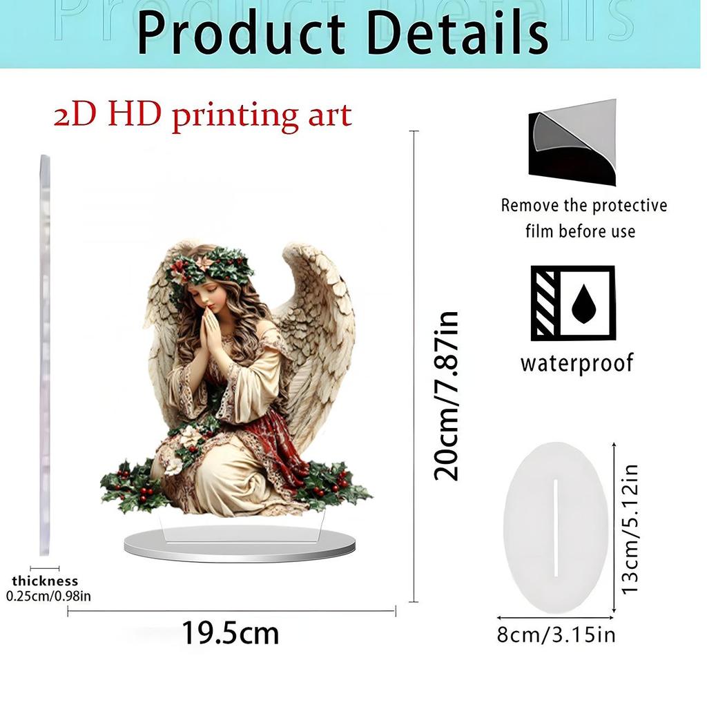 Christmas Apple 2D Acrylic Stand: Festive Desktop Decoration Gift