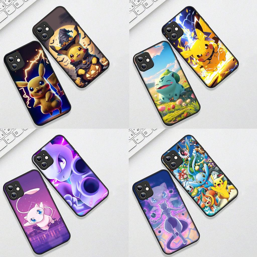 Soft Cover for OPPO A80 A18 A16 A40 A17 A15 A38 A78 A79 A54 A57 A12 A60 4G 5G Casing Phone Case Mewtwo P-Pokemons Mew P-Pikachus