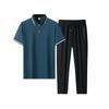 Tracksuit Top and Bottom Summer Set Short Top and Bottom Adjustable Sportswear Turquoise [Cloudstop] Men's Set, Clothes, Up, Men's T-Shirt, Sleeve,