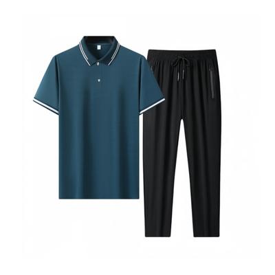 Trainingsanzug Oberteil und Hose Sommer Set Kurzes Oberteil und Hose Verstellbare Sportbekleidung Türkis [Cloudstop] Herren Set, Kleidung, Up, Herren T-Shirt, Ärmel,