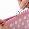 Canvas Dot Print Makeup Bag Women Cosmetic Bags Toiletry Bag Phone Organizer Key Phone Pouch Coin Purse Travel Cosmetic Bag