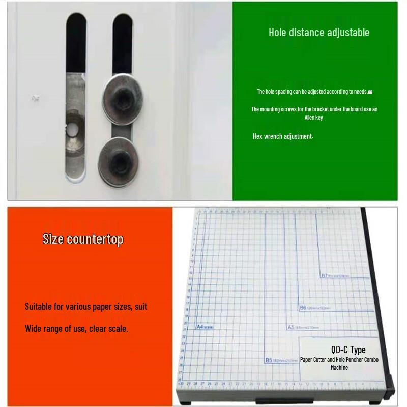 Modern QD-C Archival 3-Hole Paper Cutter & Punch CN plug (adapter included)