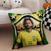 Brazilian Handsome Athlete NNeymar Jr Cushion Cover Throw Pillow Cover Hidden Button Durable Polyester Chair Cushion