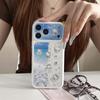 iPhone 15/14 Pro Max Anti-Drop Phone Case, Large Window Blue Light Surfing Cat Design