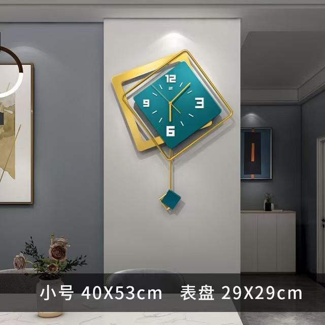 Nordic Luxury Wall Clock Living Room Clock Silent Movement Shell Metal Material Dial Material Density Board