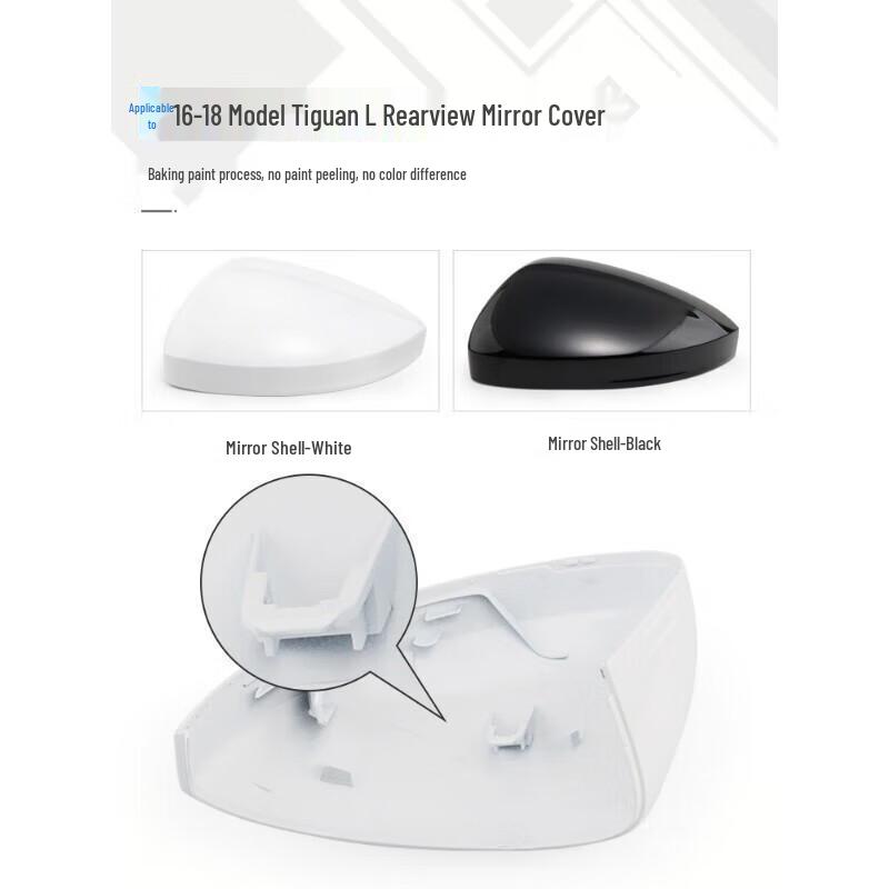 Volkswagen Tiguan L '16-'18 Außenspiegelgehäuse mit Abdeckung für Rückfahrkamera & Blinkerreflektor.