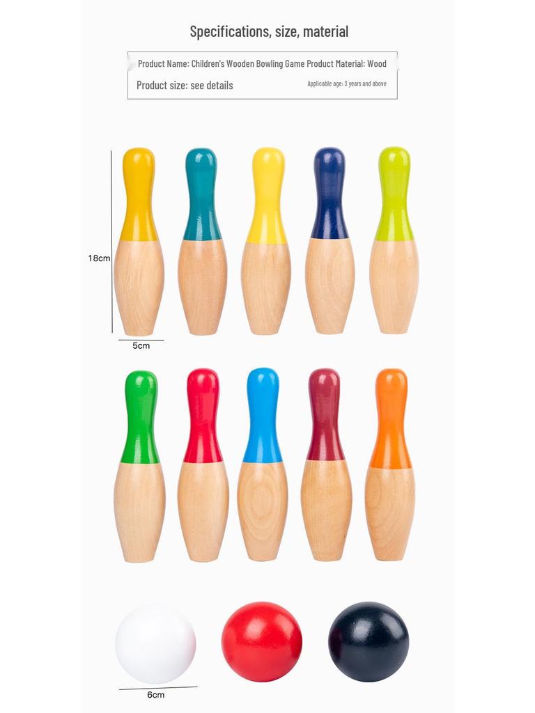Toddler Wooden Number Bowling Game: Educational Parent-Child Interaction Toy