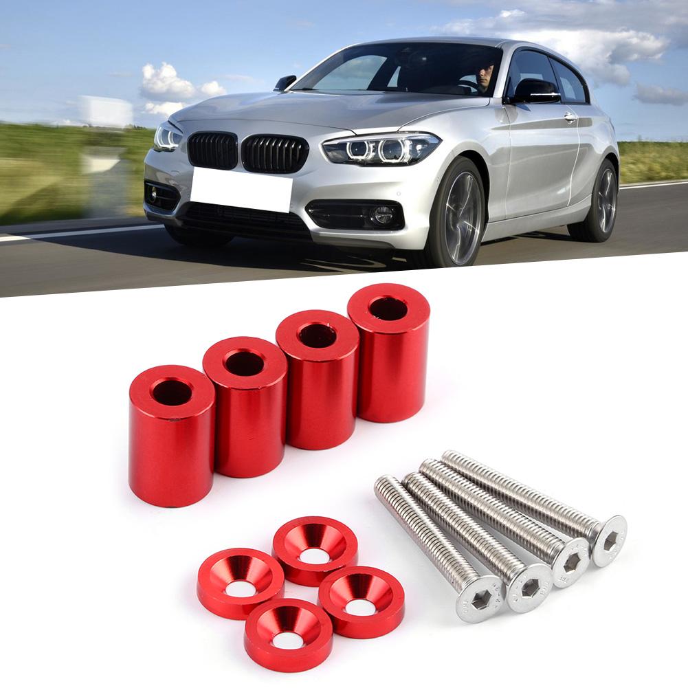 Aluminum Alloy Bonnet Raisers Hood Vent Spacers Screws Kit Modified Parts for Racing Car