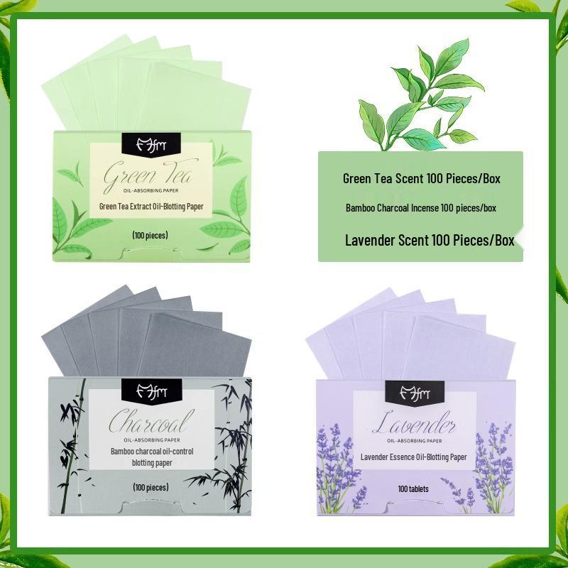 Pengyoui Portable Oil Blotting Facial Tissue - 300 Sheets for Summer Oil Control