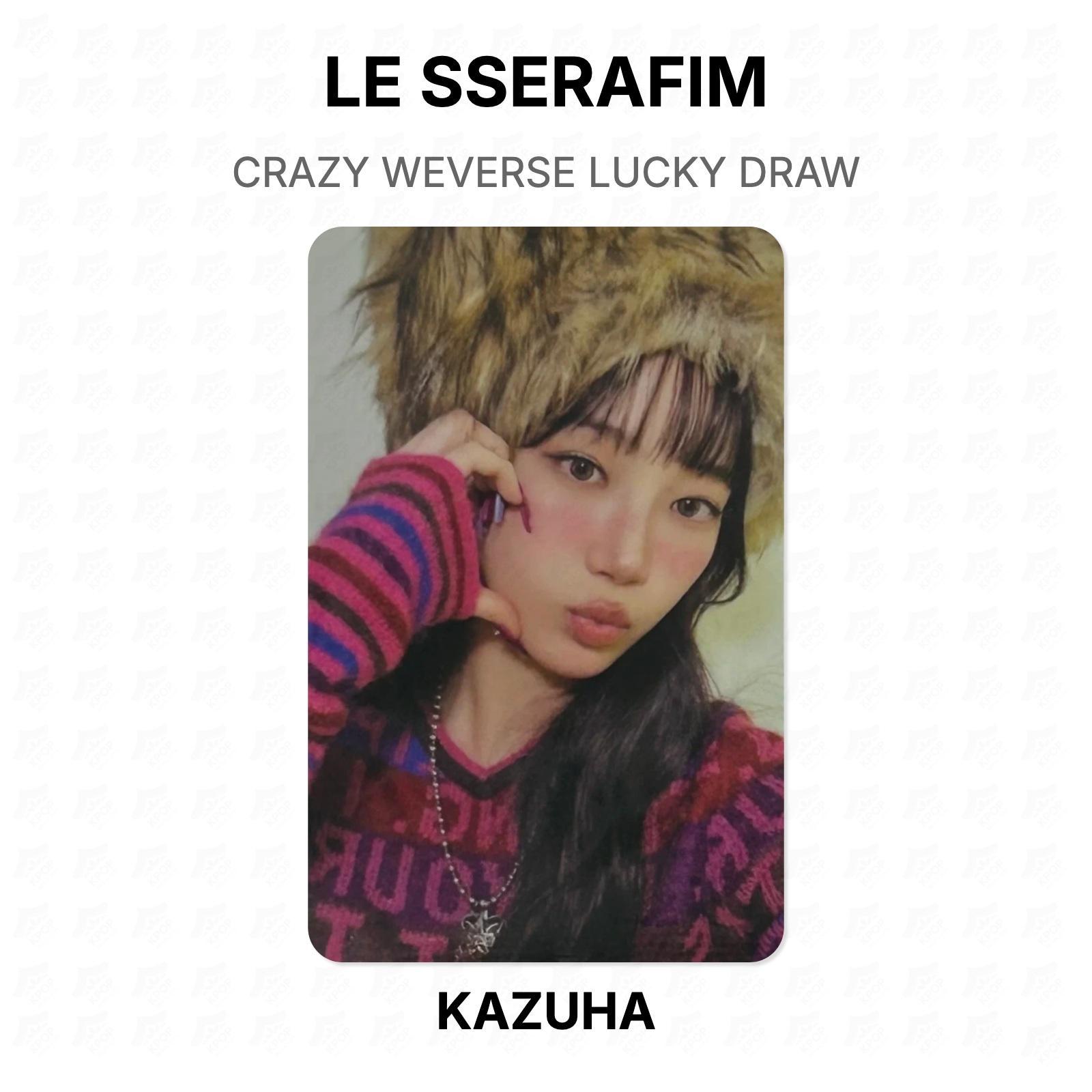 LE SSERAFIM CRAZY WEVERSE LUCKY DRAW Official Photocard KAZUHA
