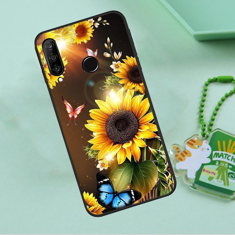 Beauty Yellow Sunflower For Huawei Nova 12i 12s 7i 8i 11i 9 10 SE Y90 Y60 Y70 Y72 Y61 Y91 P30 P40 Lite P60 Pro Case