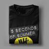 5 Seconds of Summer 5SOS Mens T Shirts Fashion Tees Short Sleeve Crewneck TShirt Pure Cotton Gift Tops