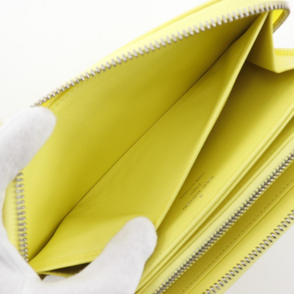 LOUIS VUITTON Zippy wallet Purse M83104 Kussan Smiley Yellow yellow lambskin Women Used